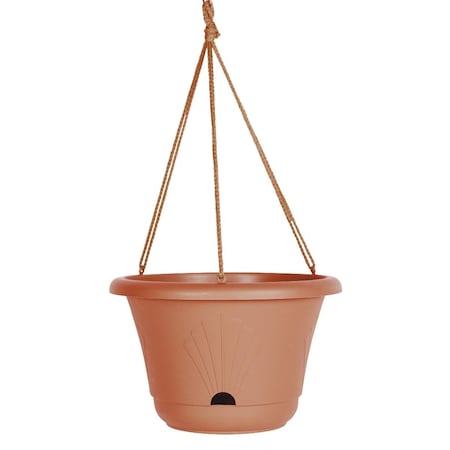 Bbq Innovations 13 in. Lucca Self Watering Hanging Basket, Terra Cotta BB2528661